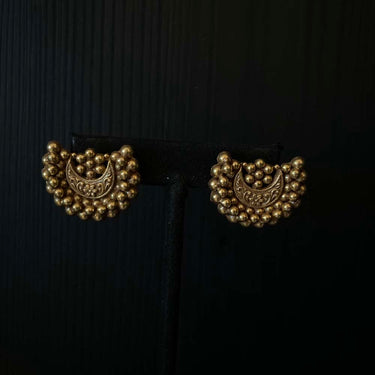 Arca – handcrafted gold-tone 92.5 sterling silver earrings by My Motifs