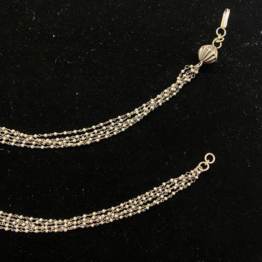 Manj – handcrafted 92.5 sterling silver ear chain by My Motifs, view 2