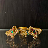 Arik – handcrafted gold-tone 92.5 sterling silver bangle by My Motifs, view 4