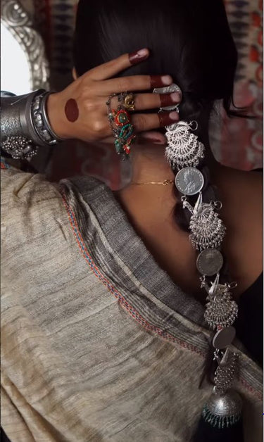 Tvaraa – handcrafted 92.5 sterling silver hair pin by My Motifs