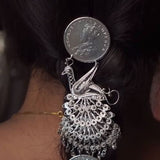 Tvaraa – handcrafted 92.5 sterling silver hair pin by My Motifs, view 2