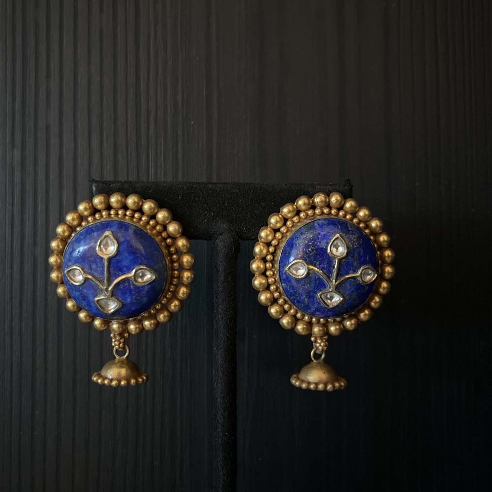 Udara – handcrafted gold-tone 92.5 sterling silver earrings by My Motifs