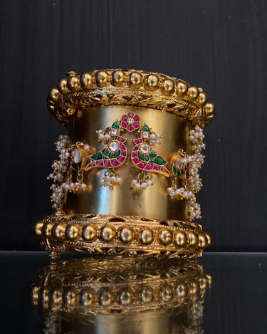 Devak – handcrafted gold-tone 92.5 sterling silver kada by My Motifs