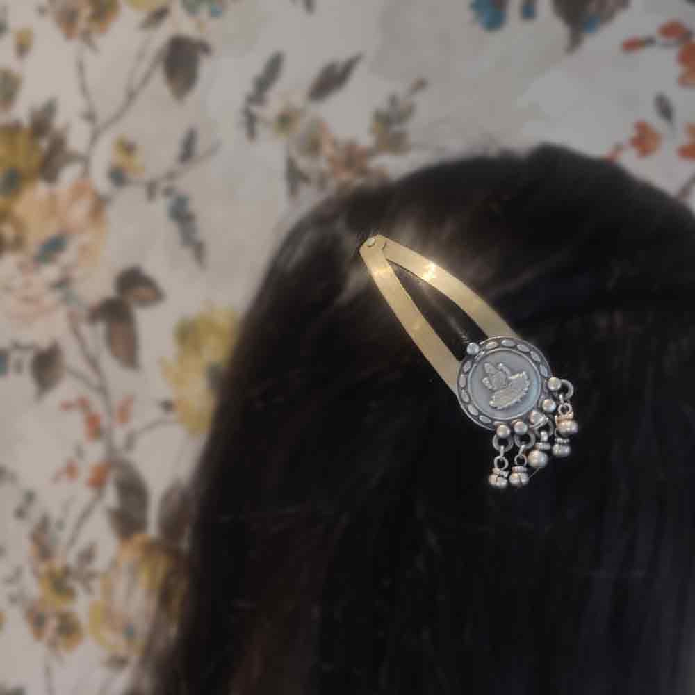 Silver Goddess Tik Tak Pn – handcrafted 92.5 sterling silver hair clip by My Motifs