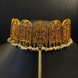 Dhivi – handcrafted gold-tone 92.5 sterling silver necklace by My Motifs, view 2