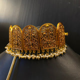 Dhivi – handcrafted gold-tone 92.5 sterling silver necklace by My Motifs, view 3