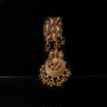 Rudrika – handcrafted gold-tone 92.5 sterling silver ring by My Motifs