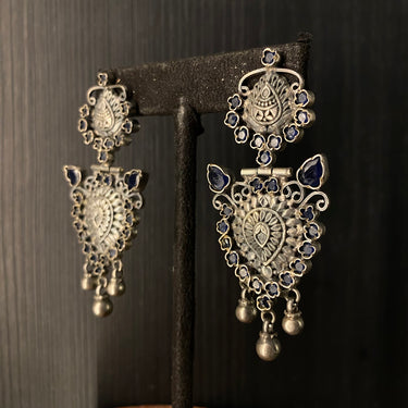 Krim – handcrafted 92.5 sterling silver earrings by My Motifs, view 2