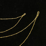 Sudik – handcrafted dual-tone 92.5 sterling silver ear chain by My Motifs, view 2