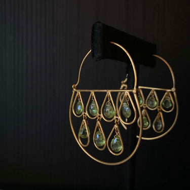 Mridvi – handcrafted gold-tone 92.5 sterling silver earrings by My Motifs