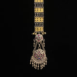 Dvaitt – handcrafted dual-tone 92.5 sterling silver mang tikka by My Motifs, view 3