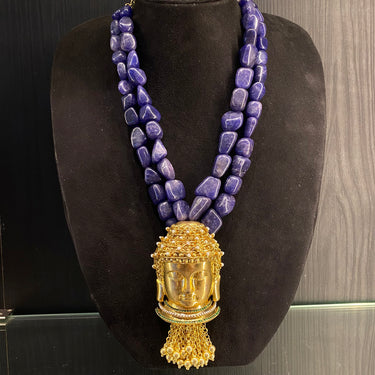 Vran – handcrafted gold-tone 92.5 sterling silver necklace by My Motifs, view 2