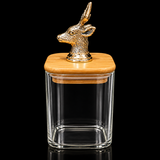 Evara – glass jars with wooden lids and 925 silver animal motifs by My Motifs, view 2