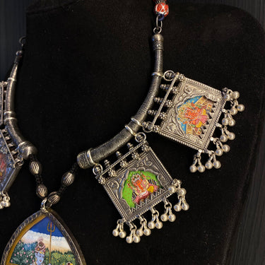 Vodita – handcrafted 92.5 sterling silver necklace by My Motifs, view 3