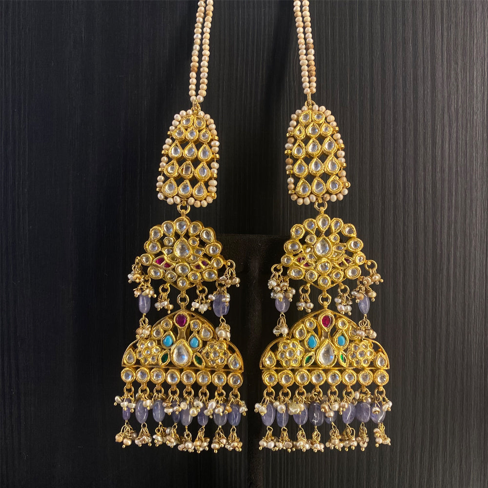 Survana – handcrafted gold-tone 92.5 sterling silver earrings by My Motifs