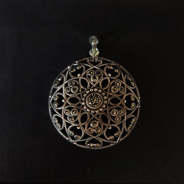 Intricate Silver Pendant – handcrafted 92.5 sterling silver pendant by My Motifs
