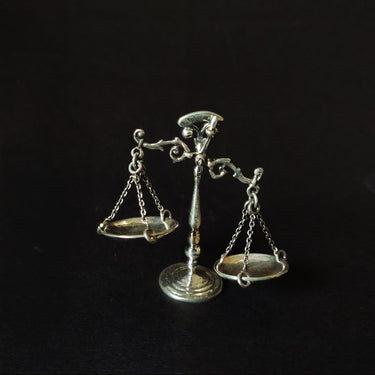 Silver Scale Of Justice – handcrafted 92.5 sterling silver showpiece by My Motifs