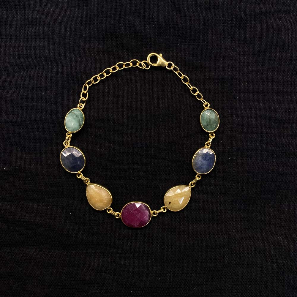 Aruka – handcrafted dual-tone 92.5 sterling silver bracelet by My Motifs