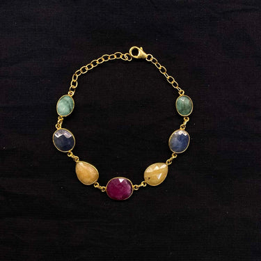 Aruka – handcrafted dual-tone 92.5 sterling silver bracelet by My Motifs