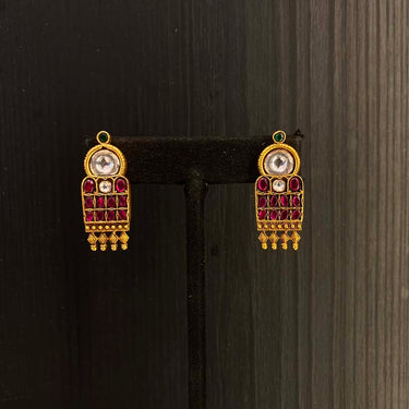 Urval – handcrafted gold-tone 92.5 sterling silver earrings by My Motifs