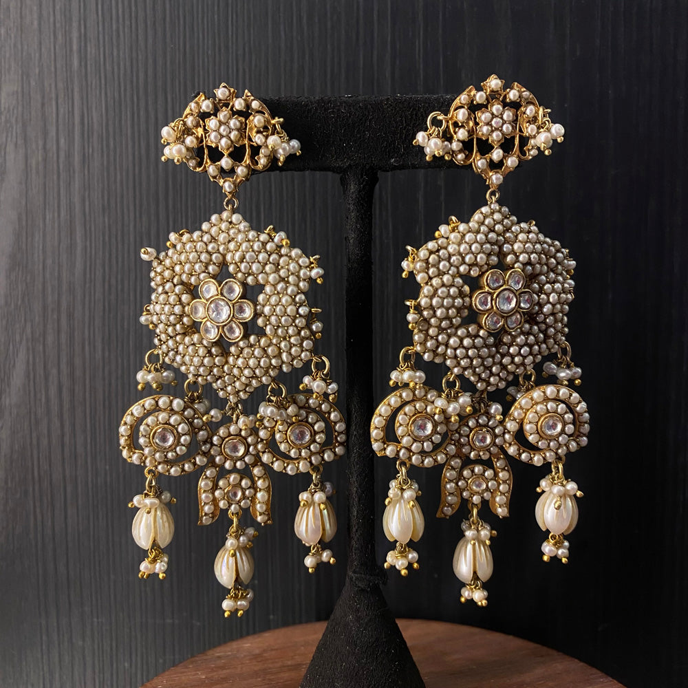 Ismi – handcrafted dual-tone 92.5 sterling silver earrings by My Motifs
