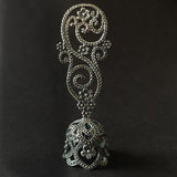 Fine Silver Plated Bell – decorative silver-plated bell with intricate carving by My Motifs