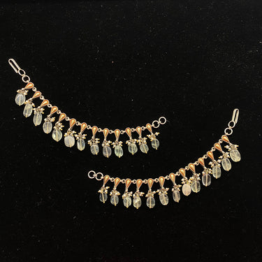 Dvij – handcrafted dual-tone 92.5 sterling silver ear chain by My Motifs