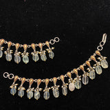 Dvij – handcrafted dual-tone 92.5 sterling silver ear chain by My Motifs, view 2