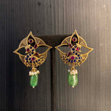 Syona – handcrafted gold-tone 92.5 sterling silver earrings by My Motifs