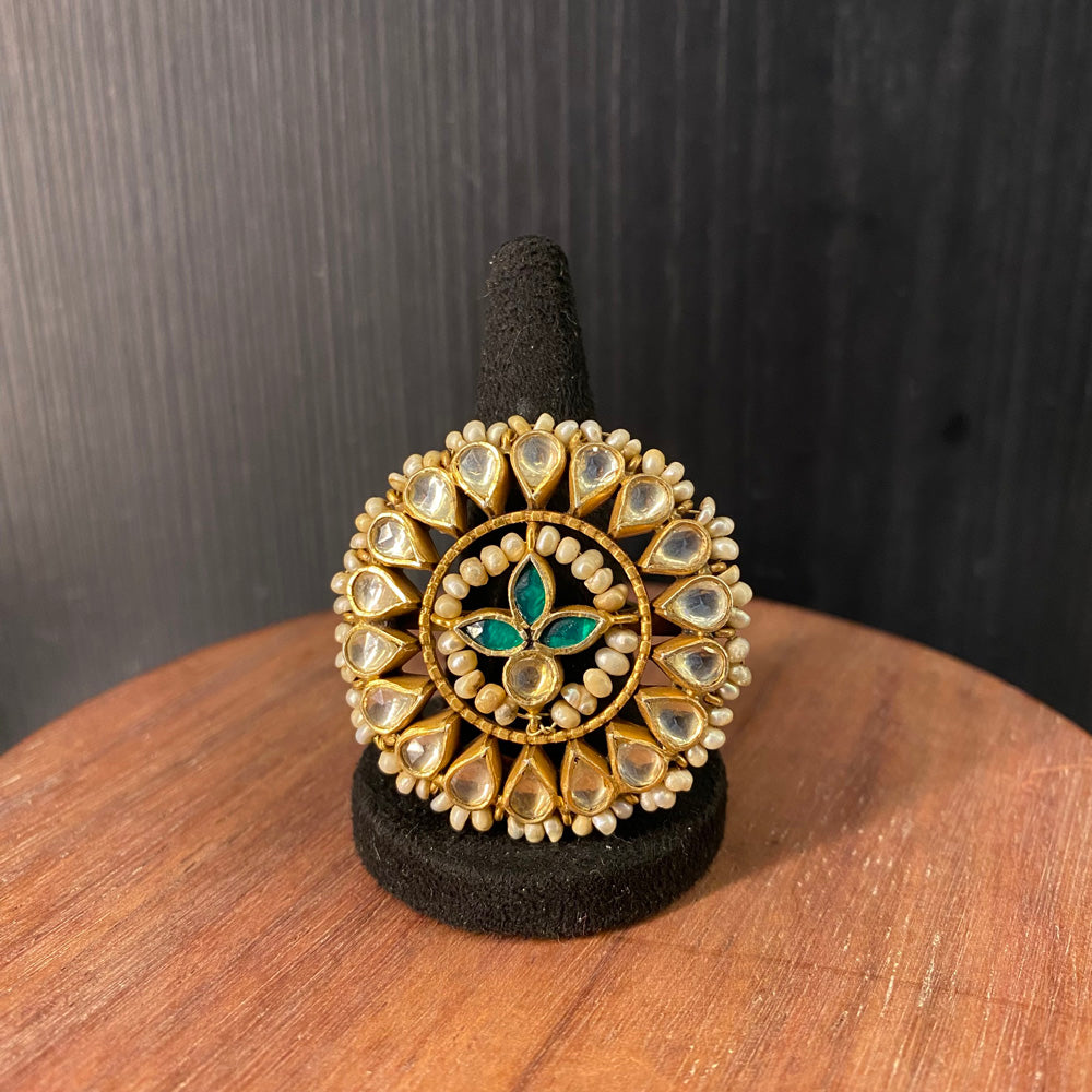 Dita – handcrafted gold-tone 92.5 sterling silver ring by My Motifs