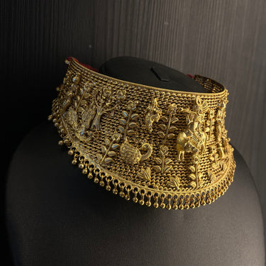 Vayahh – handcrafted gold-tone 92.5 sterling silver necklace by My Motifs, view 4
