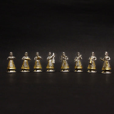 Silver Kathputli Set – handcrafted dual-tone 92.5 sterling silver kathputli set by My Motifs