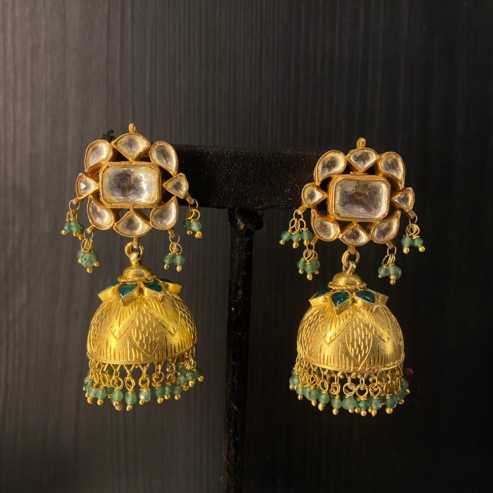 Likhit – handcrafted dual-tone 92.5 sterling silver earrings by My Motifs