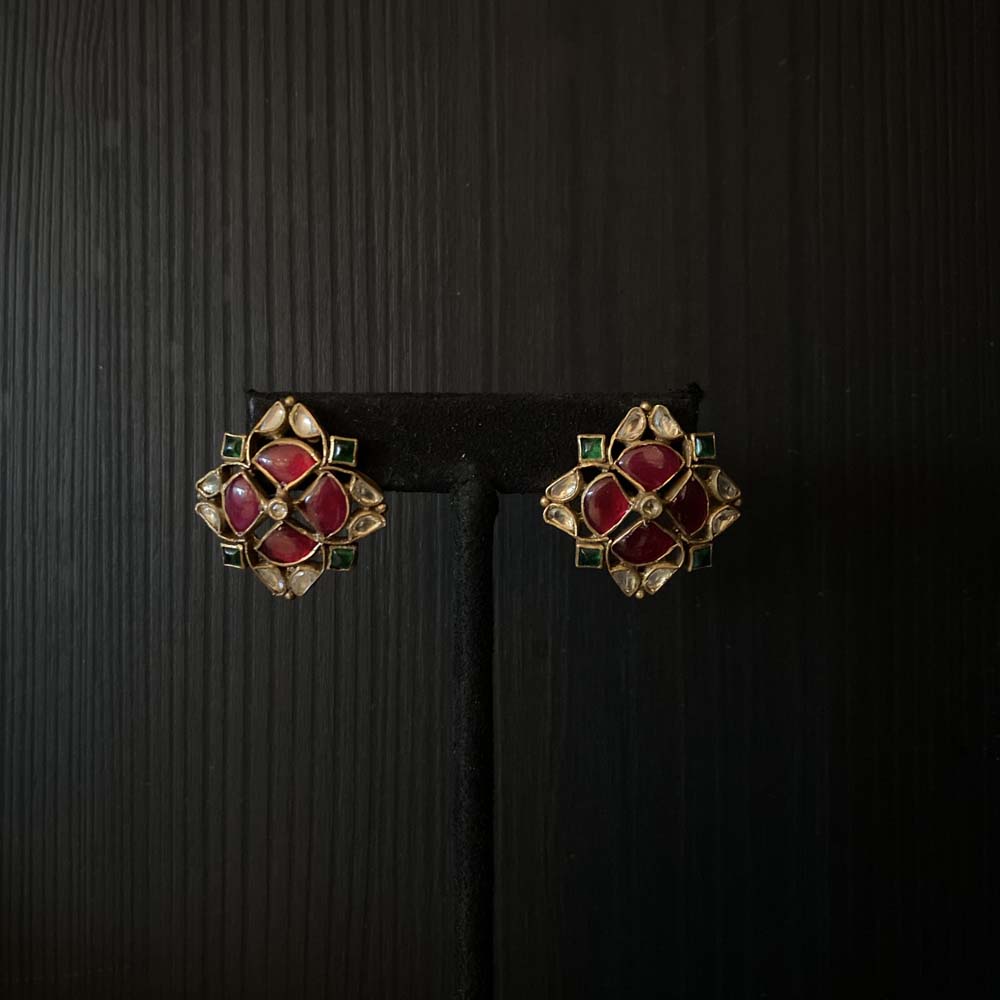 Laghavi – handcrafted gold-tone 92.5 sterling silver earrings by My Motifs