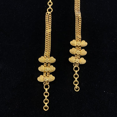 Vita – handcrafted dual-tone 92.5 sterling silver ear chain by My Motifs, view 2