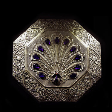 Shatakon Mayur Dry Fruit Box – handcrafted 92.5 sterling silver box by My Motifs
