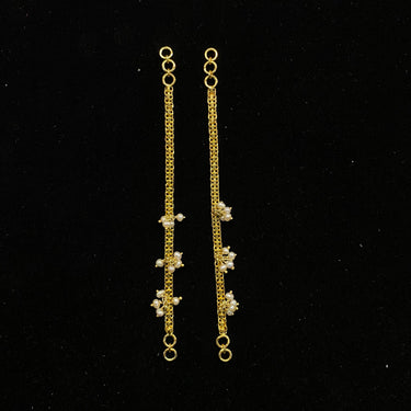 Arsika – handcrafted dual-tone 92.5 sterling silver ear chain by My Motifs