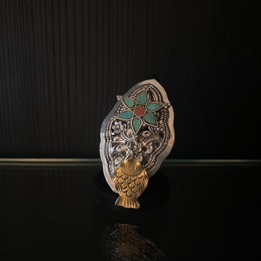 Tivi – handcrafted dual-tone 92.5 sterling silver ring by My Motifs