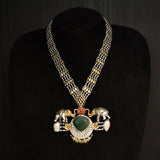 Lahari – handcrafted dual-tone 92.5 sterling silver necklace by My Motifs