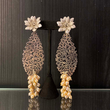 Ahara – handcrafted 92.5 sterling silver earrings by My Motifs