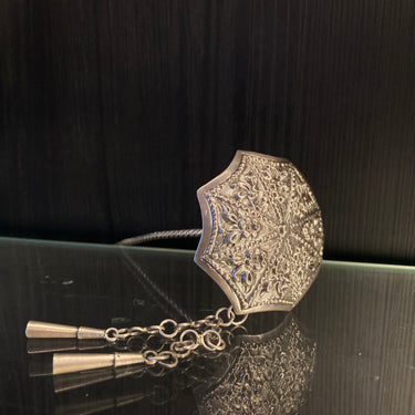 Yaja – handcrafted 92.5 sterling silver hair pin by My Motifs, view 3