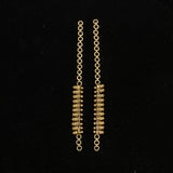 Disa – handcrafted dual-tone 92.5 sterling silver ear chain by My Motifs