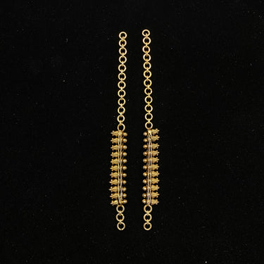 Disa – handcrafted dual-tone 92.5 sterling silver ear chain by My Motifs