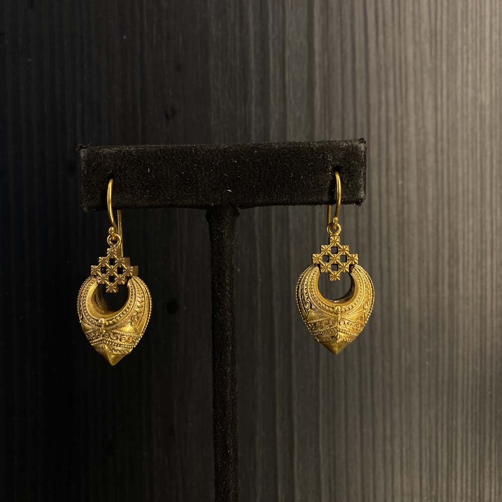 Nilay – handcrafted gold-tone 92.5 sterling silver earrings by My Motifs
