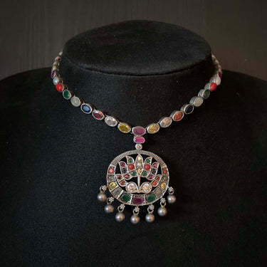 Nibhrta – handcrafted 92.5 sterling silver necklace by My Motifs