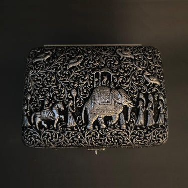 Mini Silver Carved Box – handcrafted 92.5 sterling silver box by My Motifs