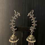 Prin – handcrafted 92.5 sterling silver earrings by My Motifs, view 2