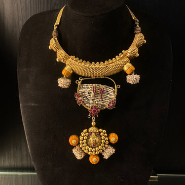 Aghiv – handcrafted gold-tone 92.5 sterling silver necklace by My Motifs