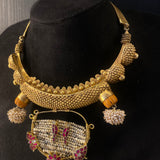 Aghiv – handcrafted gold-tone 92.5 sterling silver necklace by My Motifs, view 2