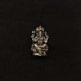 Miniature Lord Ganesh – handcrafted 92.5 sterling silver idol by My Motifs